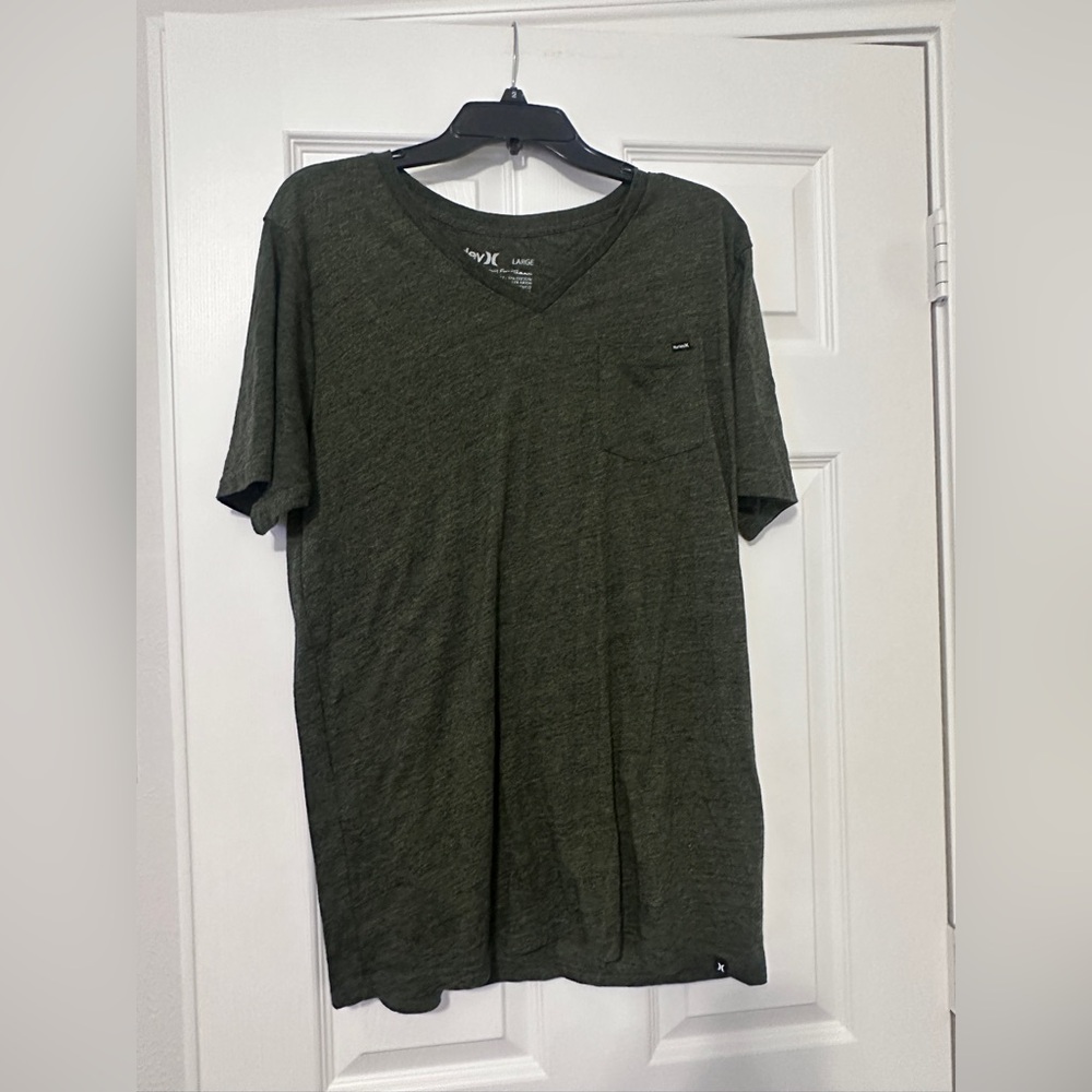 Green Hurley v-neck tshirt